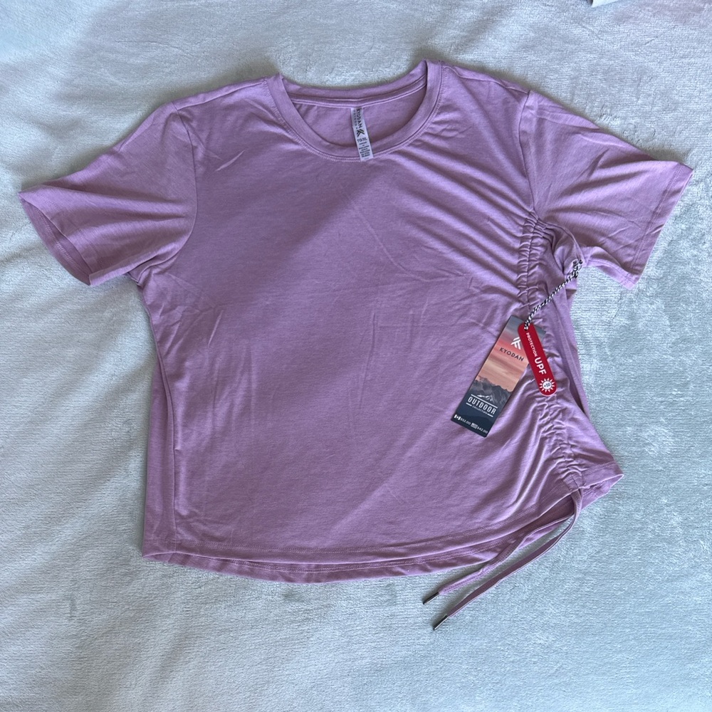 Kyodan Lavender Ruched Top with UPF+50 Sun Protectiom